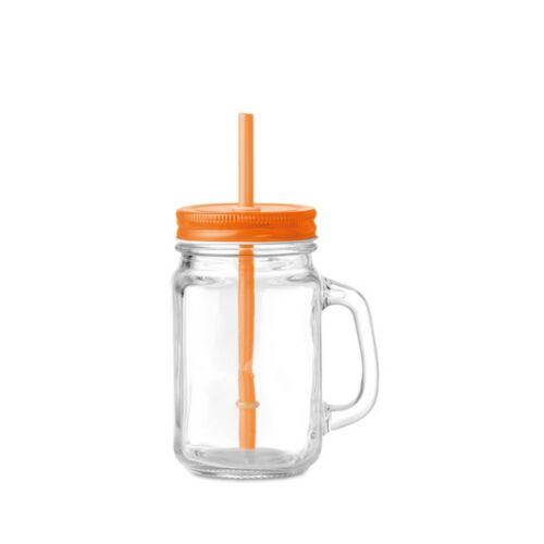 TROPICAL TWIST Befőttesüveg-pohár, narancssárga